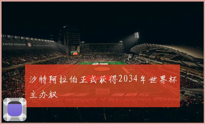 沙特阿拉伯正式获得2034年世界杯主办权